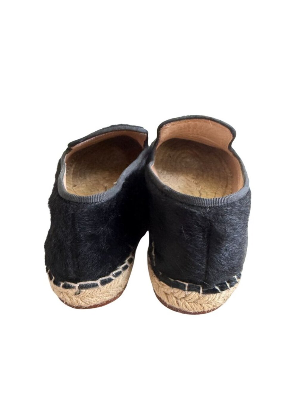 CELINE Black Calf Hair Espadrilles Flats Size 37 / US 7 - Picture 5 of 11